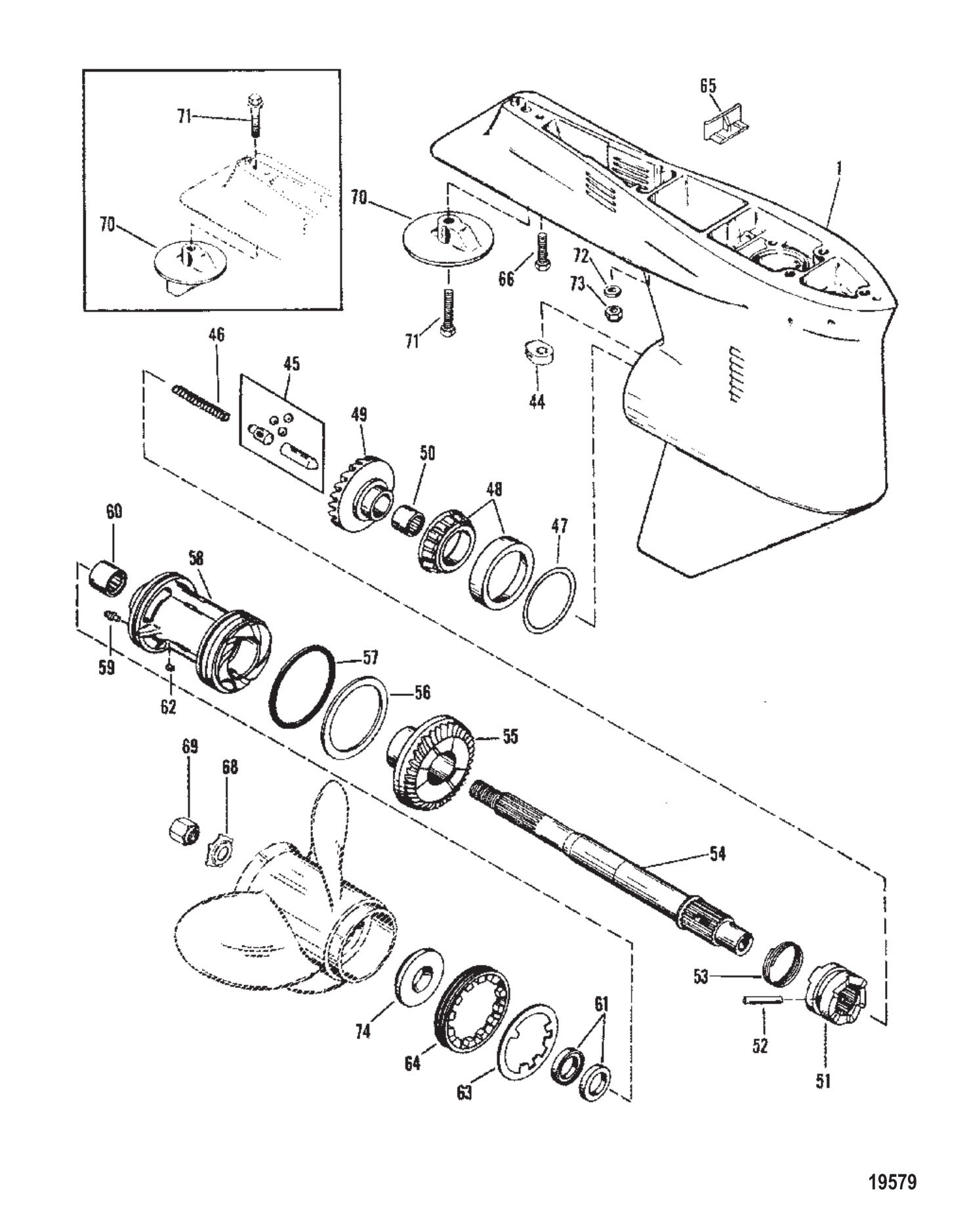 Gear Housing Propeller Shaft - XR4 / Magnum II