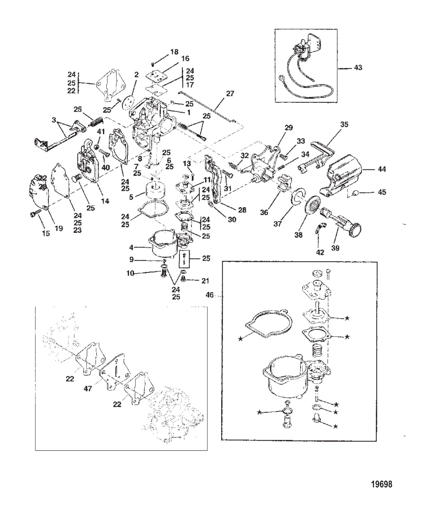 Carb (6 / 8) (9.9 -USA-S/N 0G112449 / Bel-S/N 9831799 & Below)