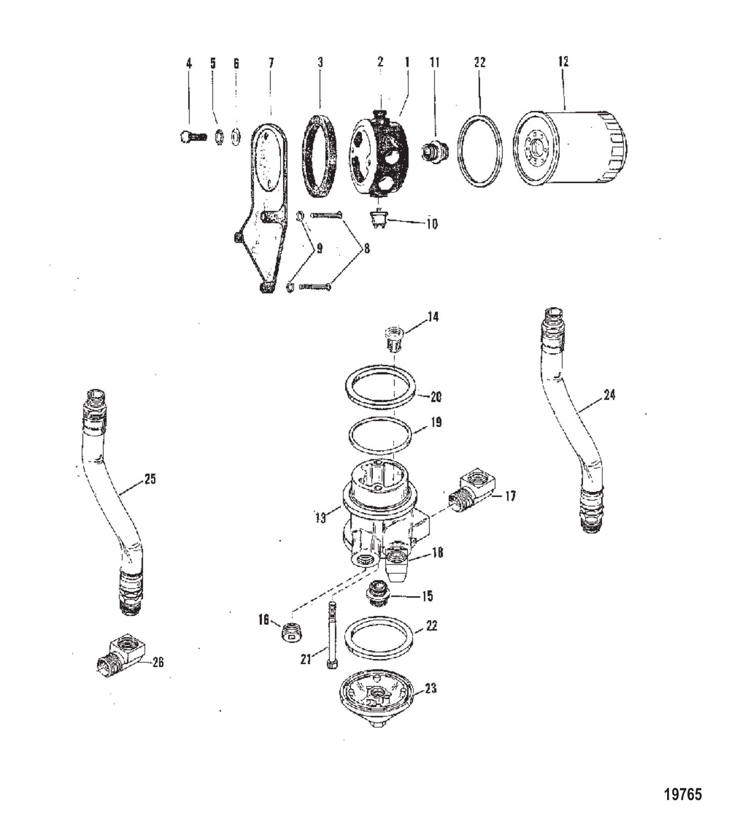 Oil Filter & Adaptor (S/N 5669976 & Up)