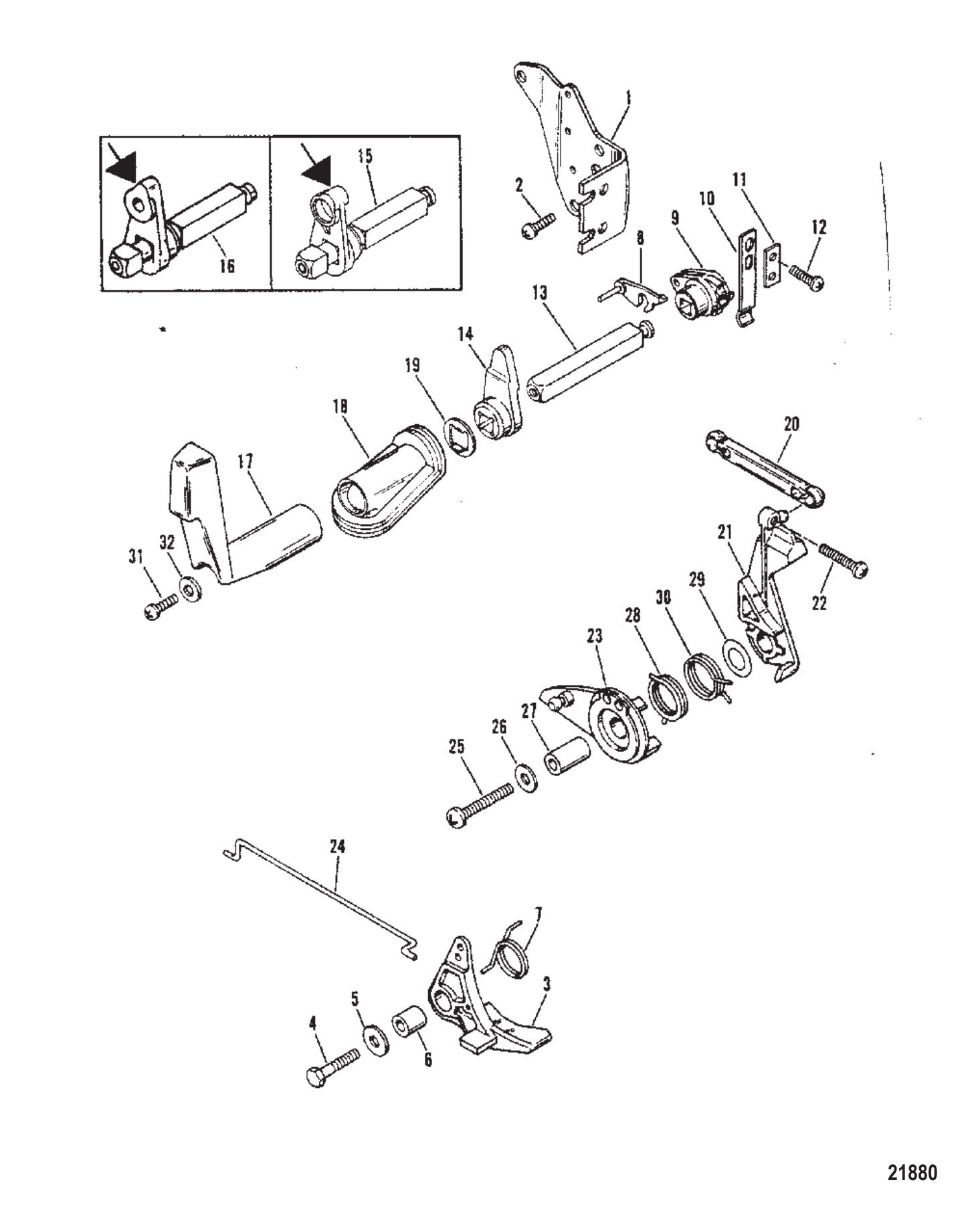 Throttle & Shift Linkage (Side Shift Models)