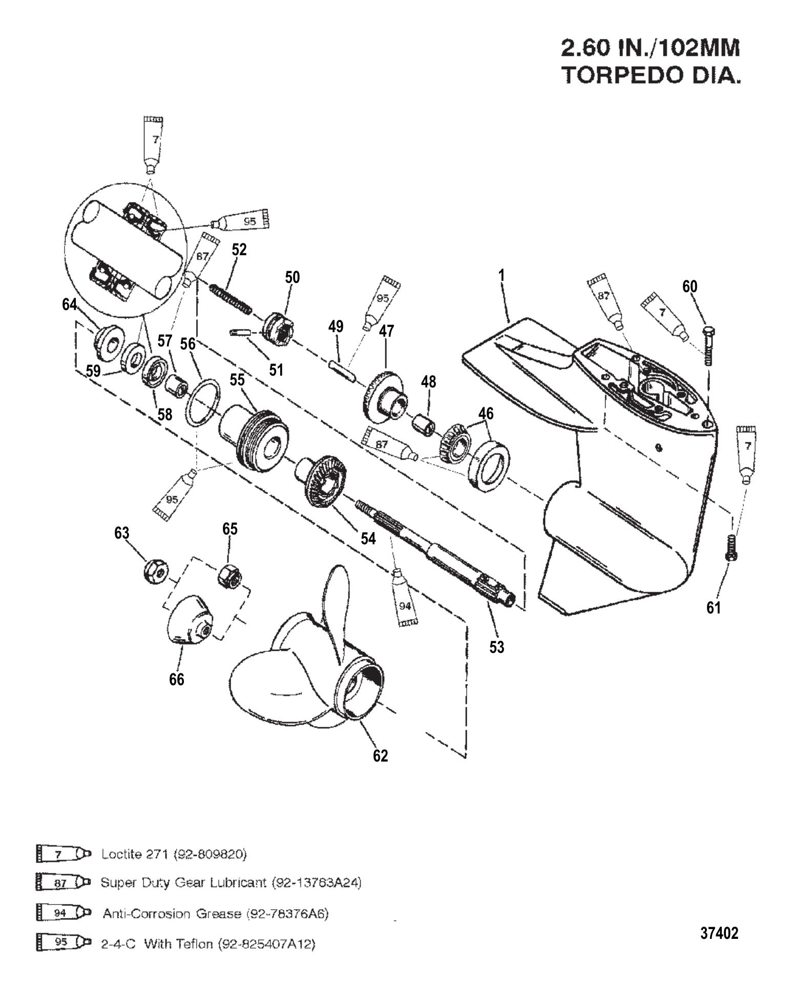 Gear Housing (Propeller Shaft) (2.00:1 Gear Ratio)