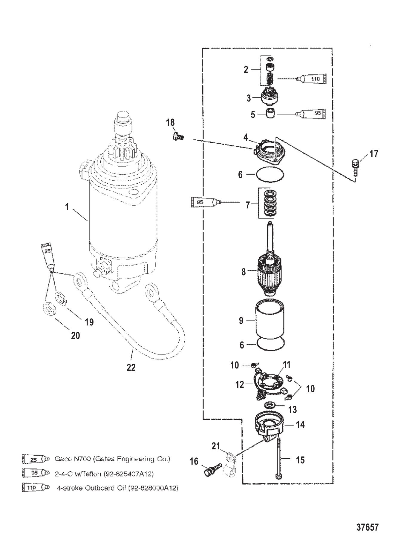 Starter Motor (S/N 0G472132 & Below)