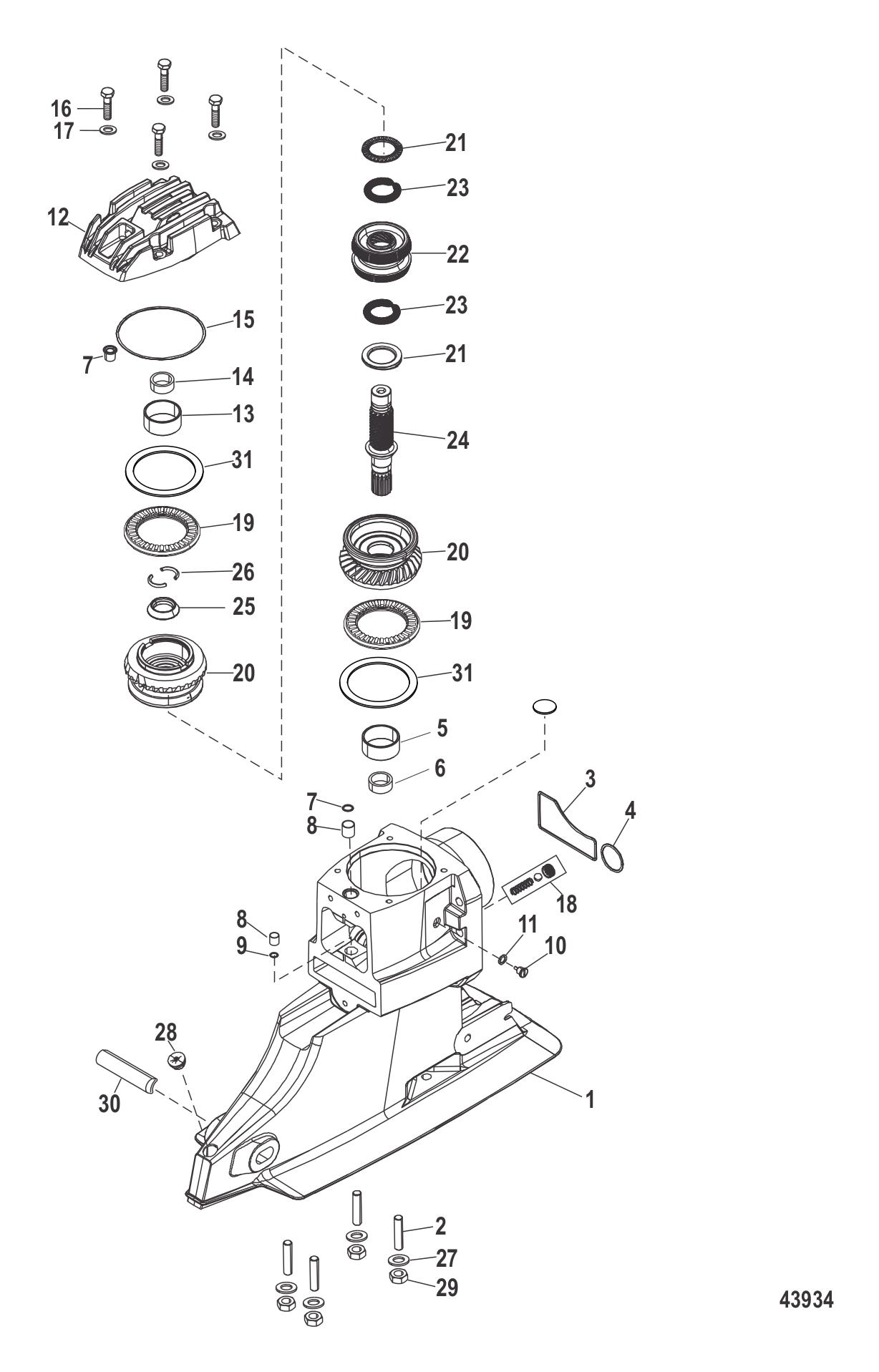 Driveshaft Housing & Drive Gears