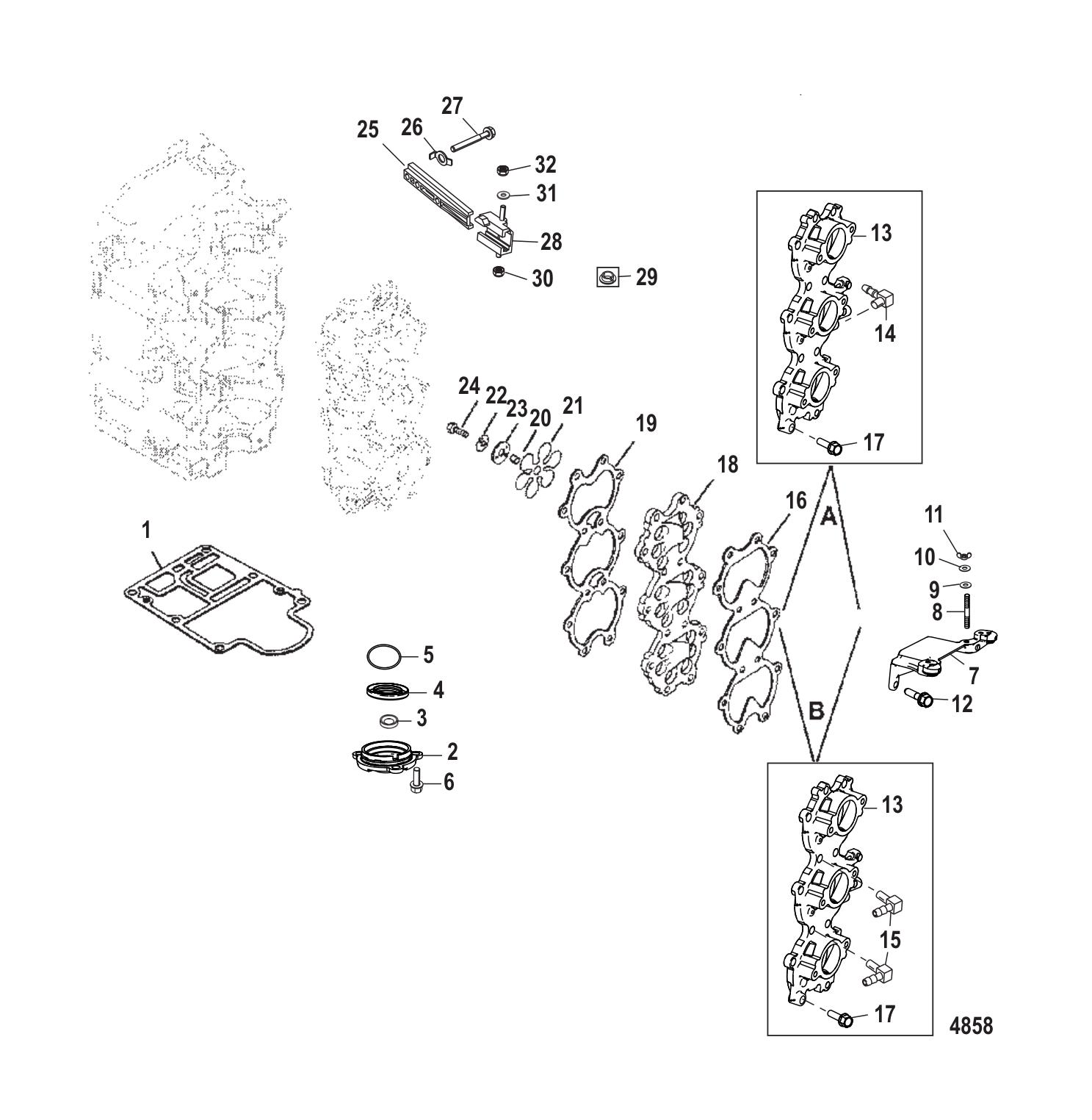 Induction Manifold & Reed Block