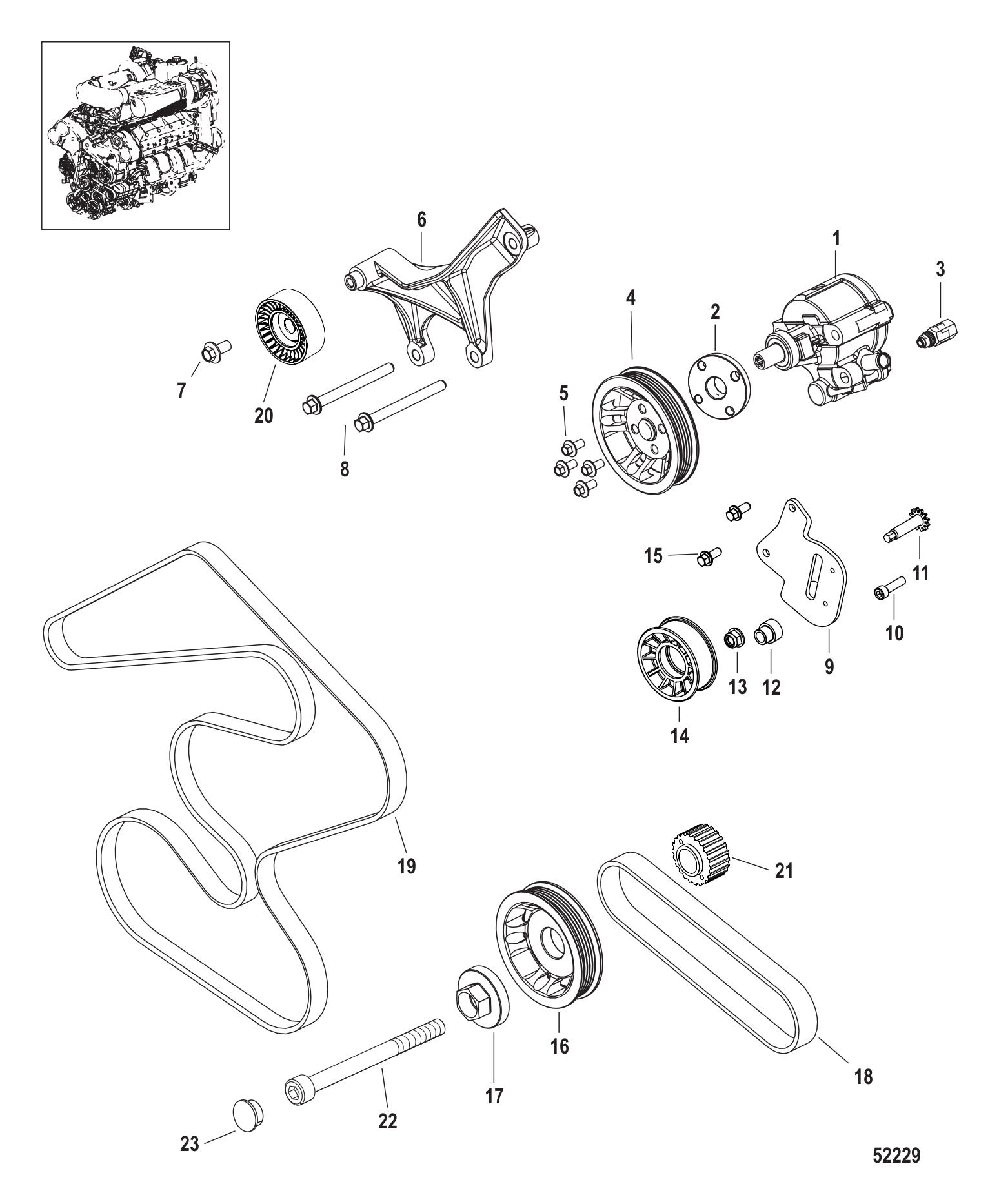 Power Steering Pump, Pulleys