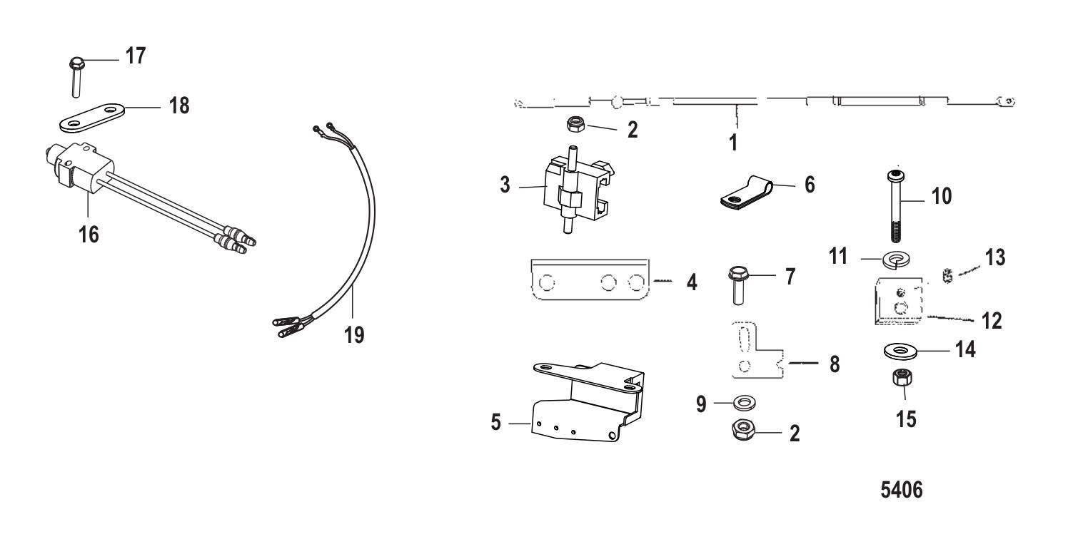 Tiller Handle Adaptor Kit (Jet 65)