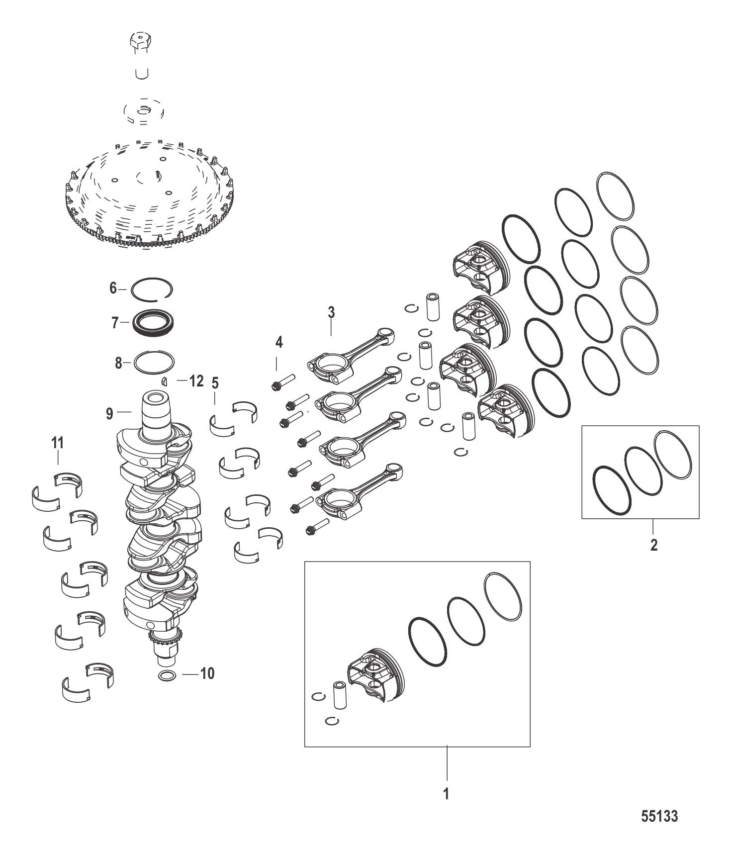 Crankshaft, Pistons & Connecting Rods