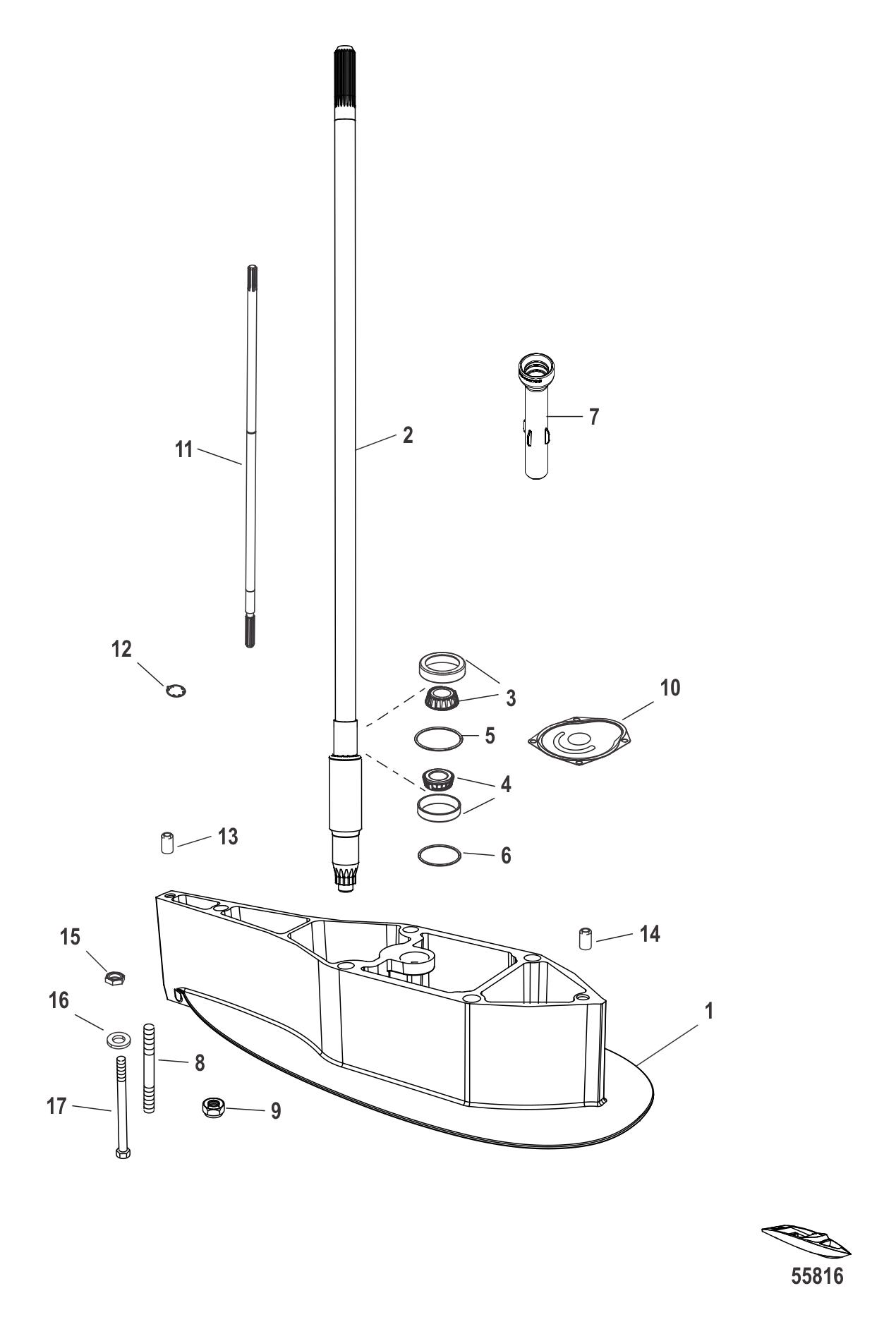 Driveshaft Housing Extension Kit Standard 2.07:1