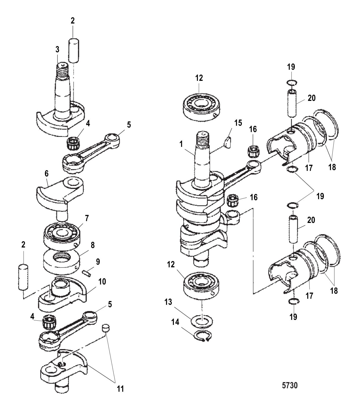Crankshaft, Pistons & Connecting Rods