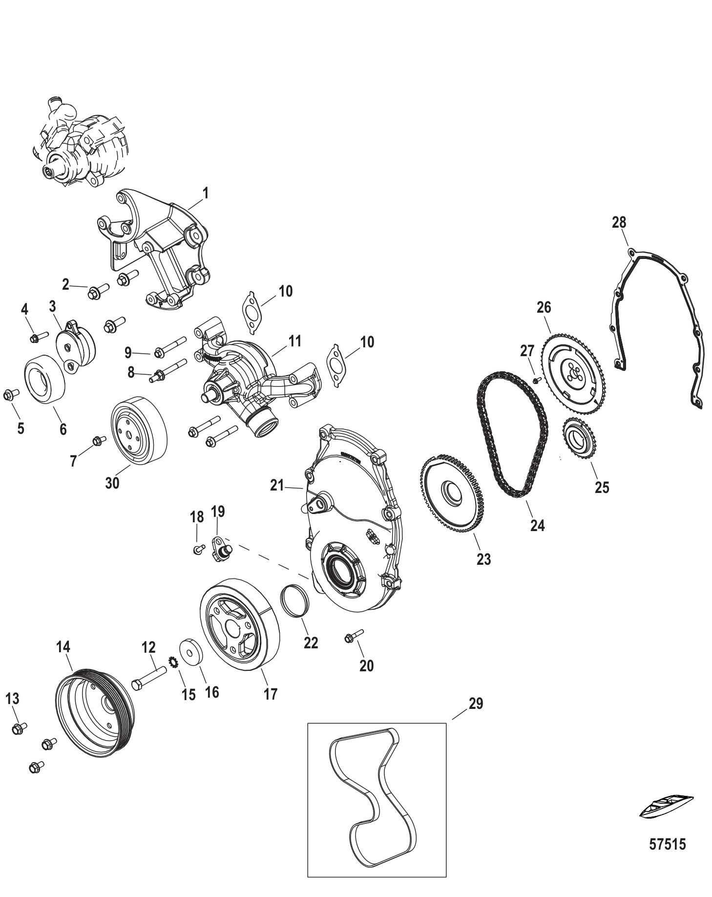 Front Cover & Circulating Pump