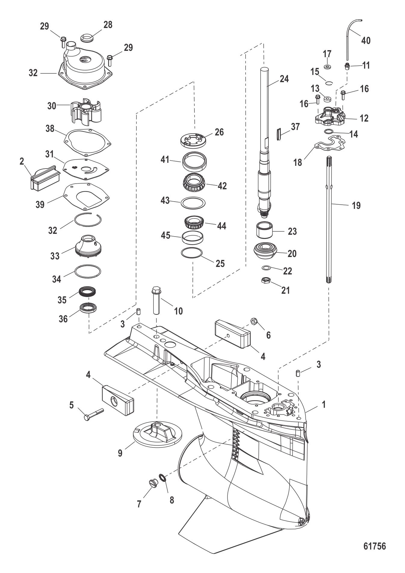 Gear Housing Drive-Sr / Cr Fleetmaster 1E053149 & Up