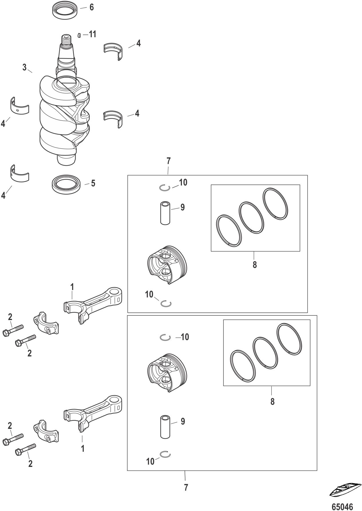 Crankshaft, Pistons & Connecting Rods