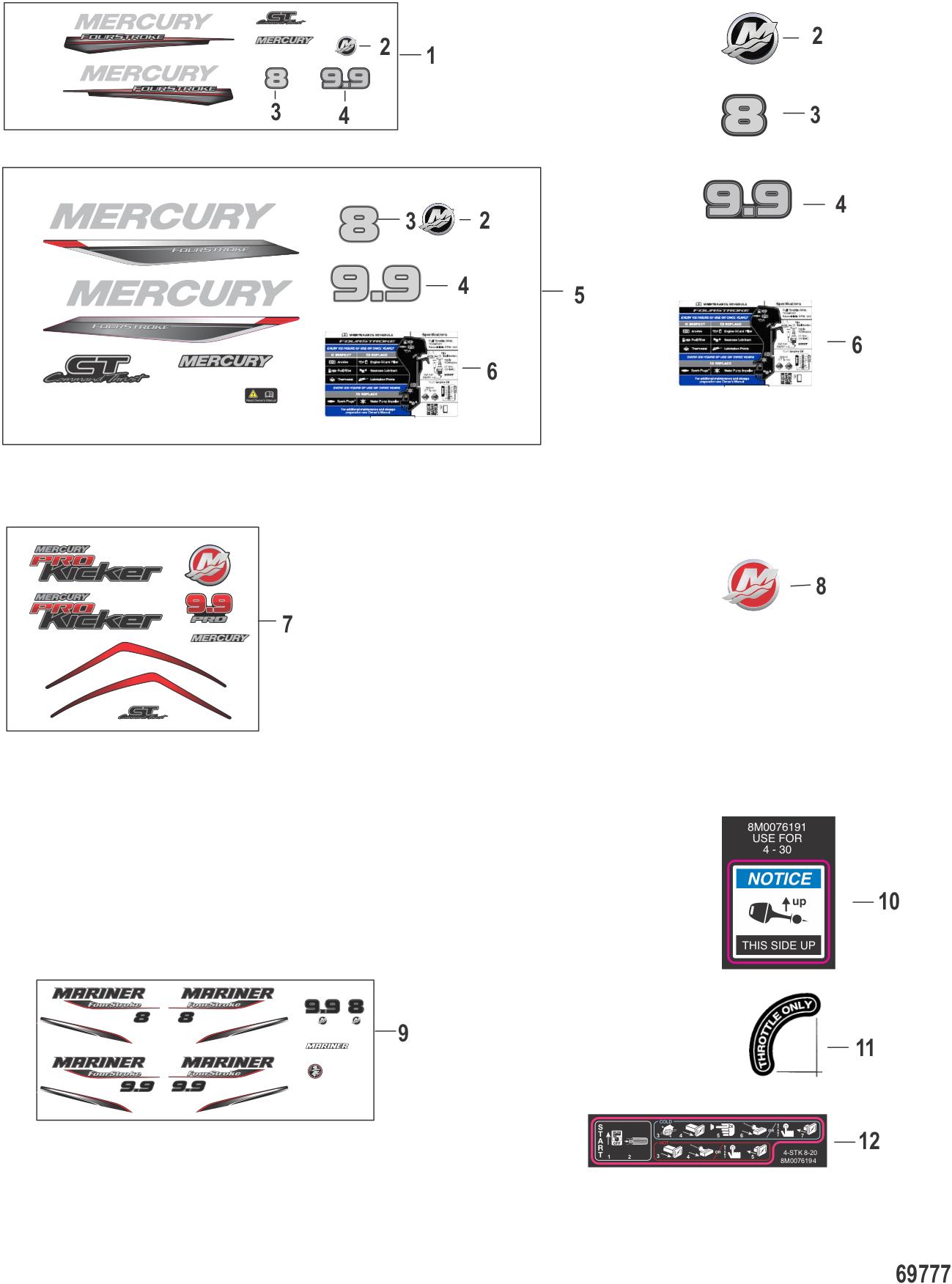 Decals S/N 0R734916 & Up