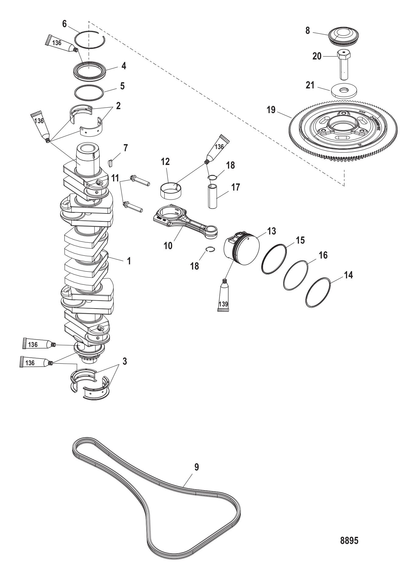 Crankshaft, Pistons & Connecting Rods