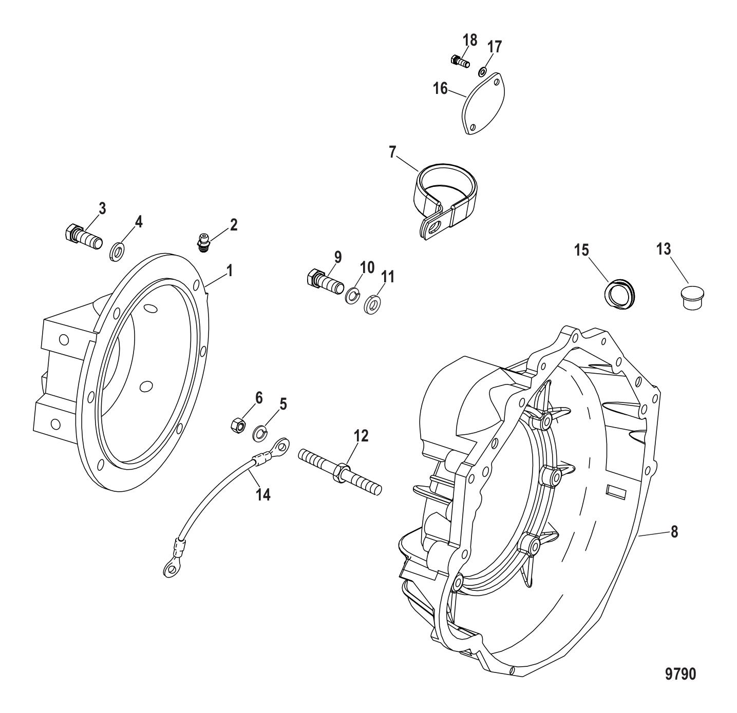 Flywheel Housing (Driveline) (Bravo)