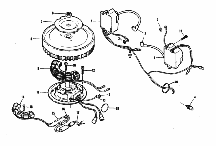 Chrysler 6 HP (1979) Electrical Components Parts