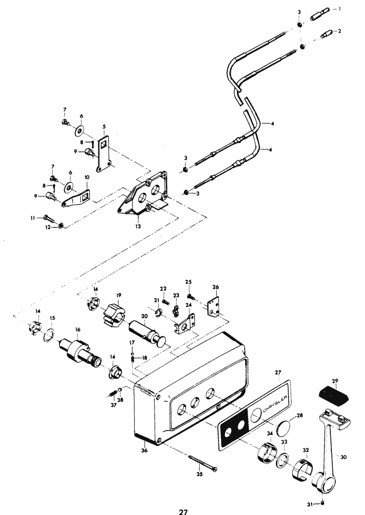 Chrysler 55 HP (1979) Remote Control Parts
