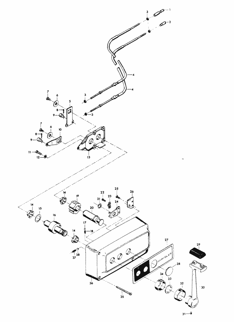 Chrysler 55 HP (1981) Remote Control Parts