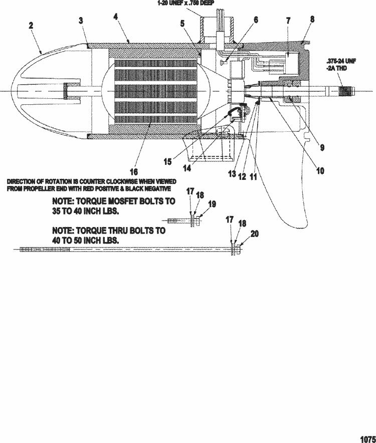 Lower Unit Assembly(82 Variable) (Mts397022) for Trolling Motor