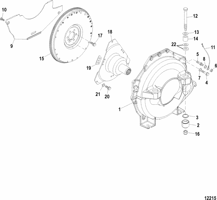 MerCruiser 3.0L MPI EC Flywheel Housing Parts