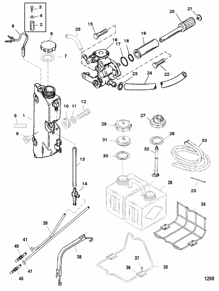 Mercury Marine 250XB HP (3.0L EFI) Oil Injection Components Parts