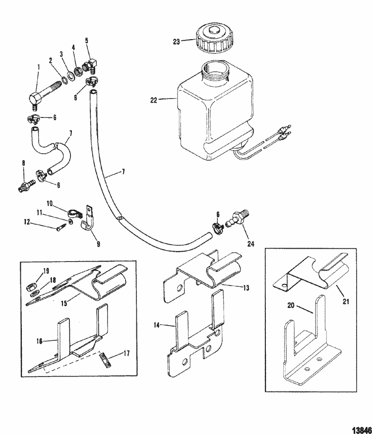 MerCruiser Alpha One (Gen. II) 1991-1995 Oil Reservoir Components