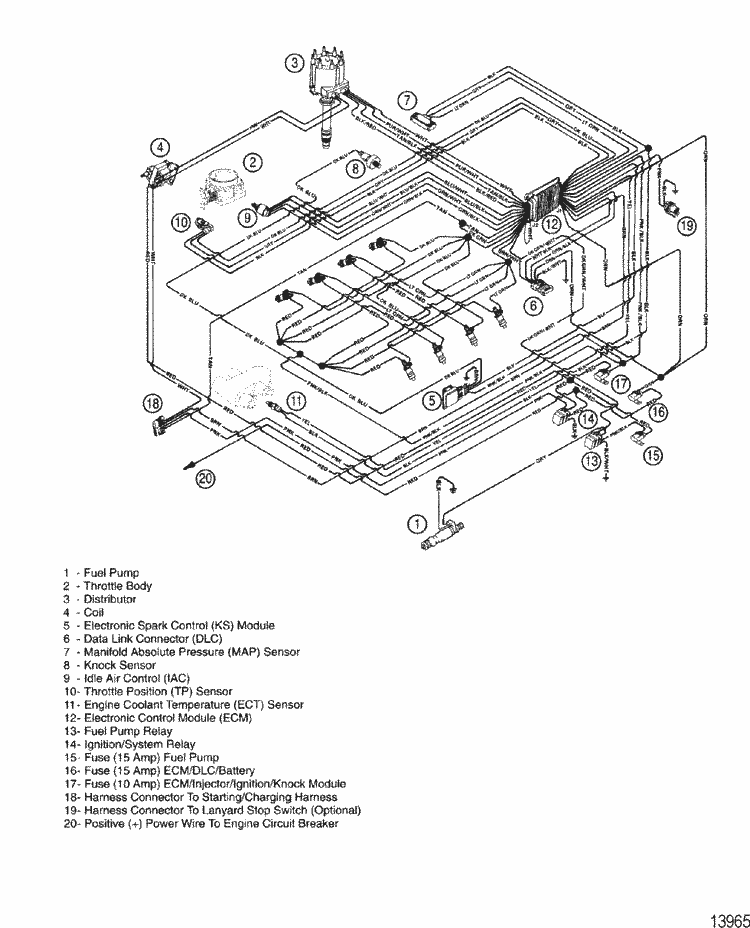 mercruiser scorpion 377 electrical components (efi wire harness) parts Mercruiser Engine Wiring Diagram engine section