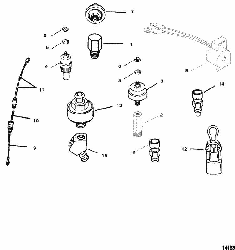 MerCruiser 5.0L EFI GM 305 V-8 1999-2001 Senders & Sensors Parts