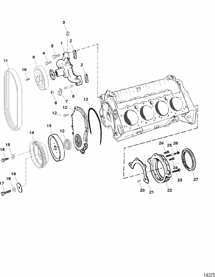 MerCruiser Race Engine & Drive Scorpion 377 Sterndrive Water Pump