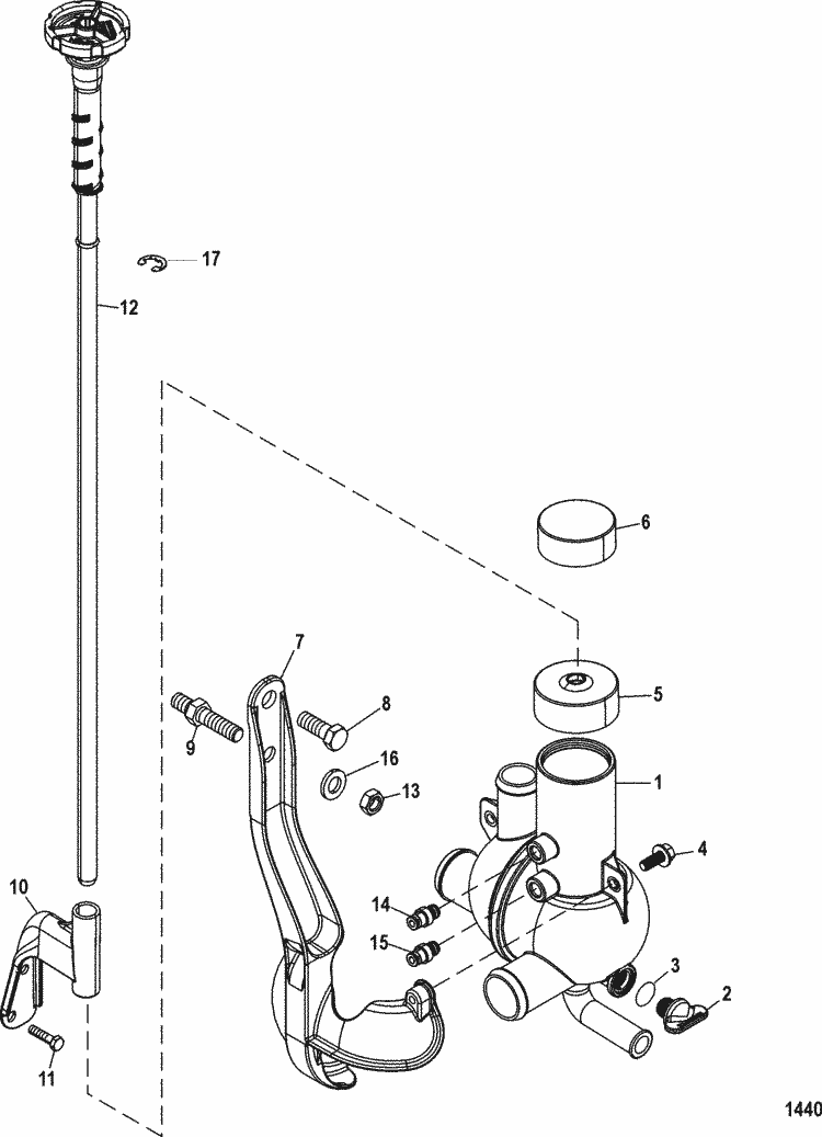 MerCruiser 5.0L MPI Alpha / Bravo Water Distribution Housing Parts