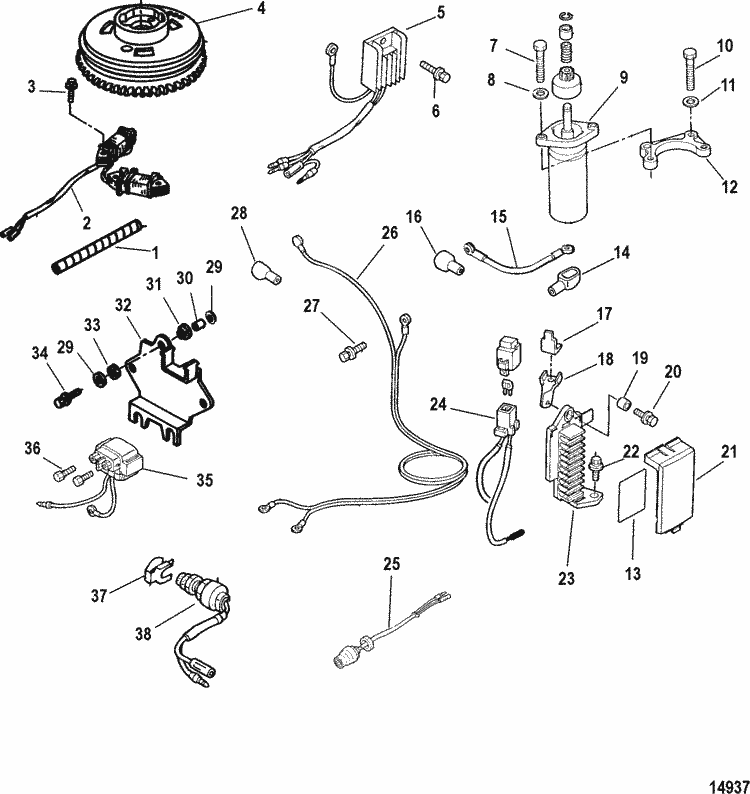 Mariner 9.9 HP (4-Stroke) (209 cc) Electric Start Conversion Kit