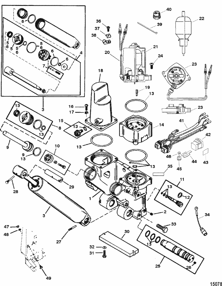 Mercury Marine Trim / Tilt / Lift Systems & Components ... wiring diagram for mercury 150 xr2 