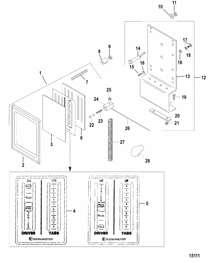 Mercury Marine Instruments - Gauges & Components Trim Position