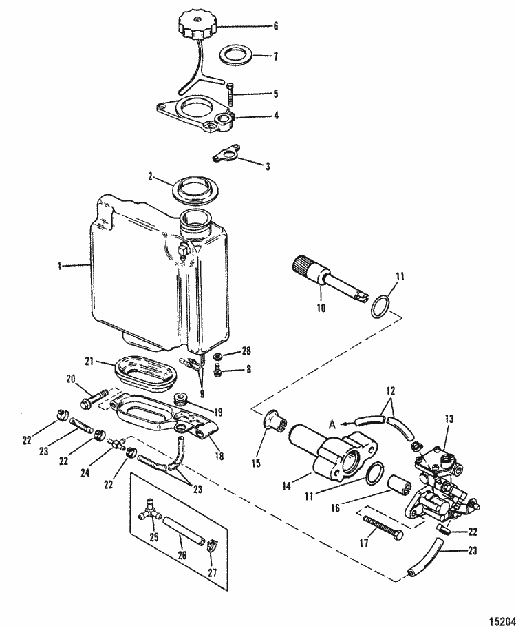 Mercury Marine 115 HP (4 Cylinder) Oil Injection ... oil injector wiring diagram johnson 