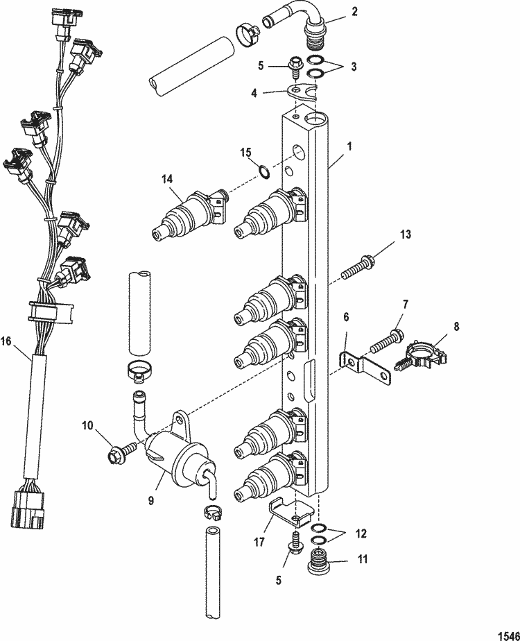 Mercury Mariner Racing 300X (3.0L EFI) Pro Max Fuel Rail Parts