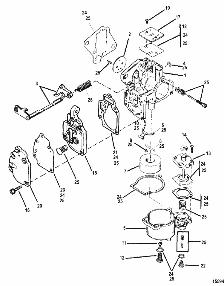 Mariner 15 HP Carburetor Assembly Parts harley davidson wiring diagrams and schematics 