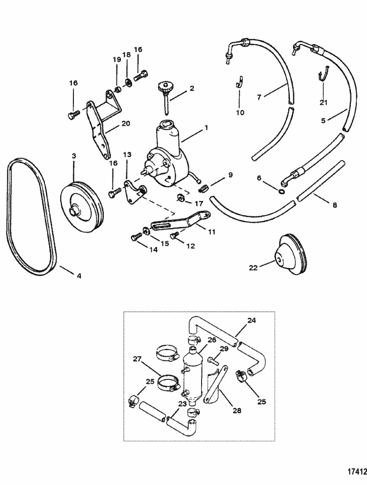 Mercury Marine Steering Systems & Components Power Steering Kit