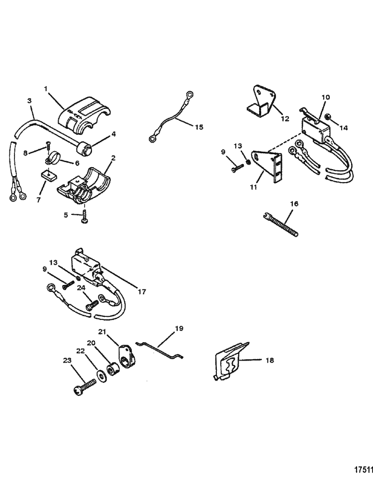 Mercury Marine Electrical Electric Start Conversion Kit (87-95810A6-A8