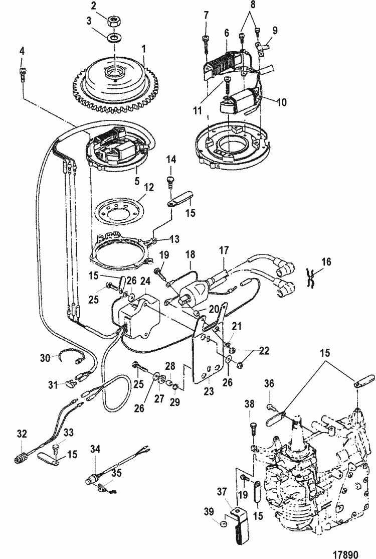 Mercury Marine 30 HP (2 Cylinder) (International) Electrical Components