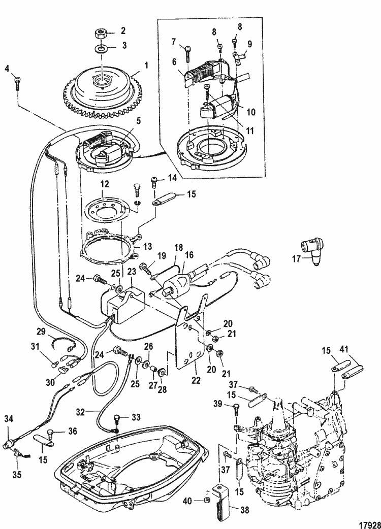 Mariner 30 HP (2 Cylinder) (2-Stroke) (International) Electrical Components Parts