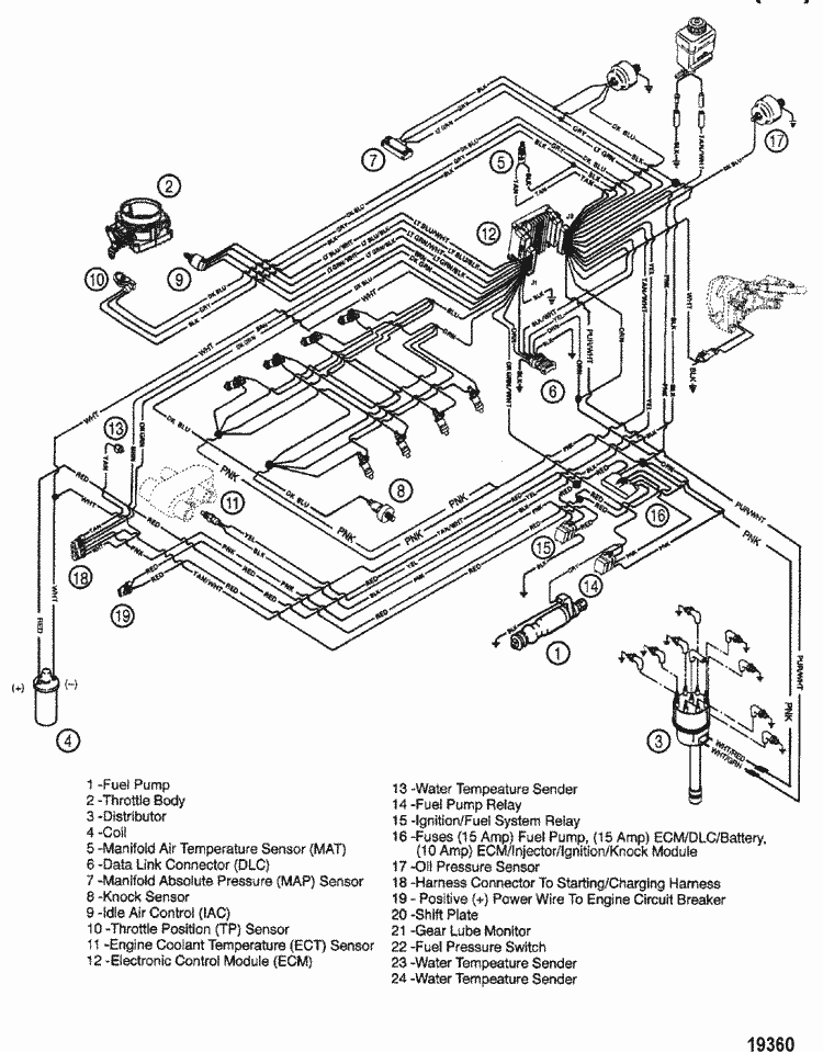 MerCruiser 350 Mag MPI MIE Wiring Harness (Efi) Parts