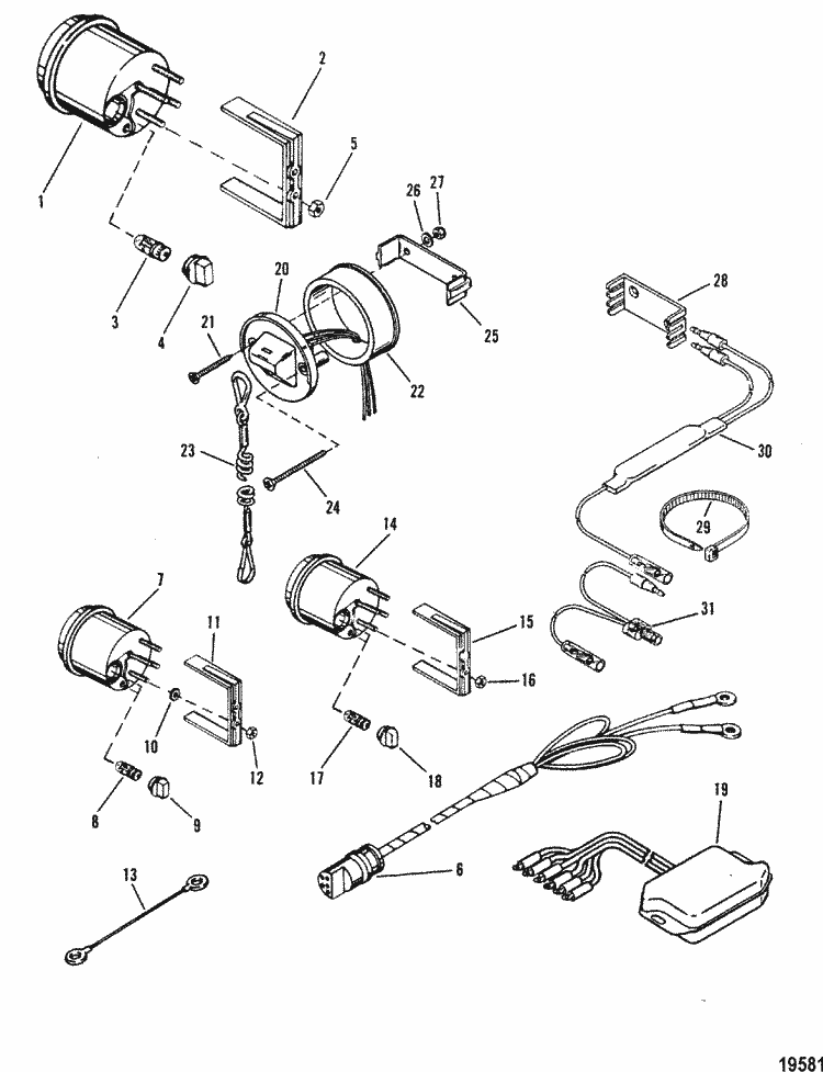 Mercury Marine V150 Instrumentation Parts