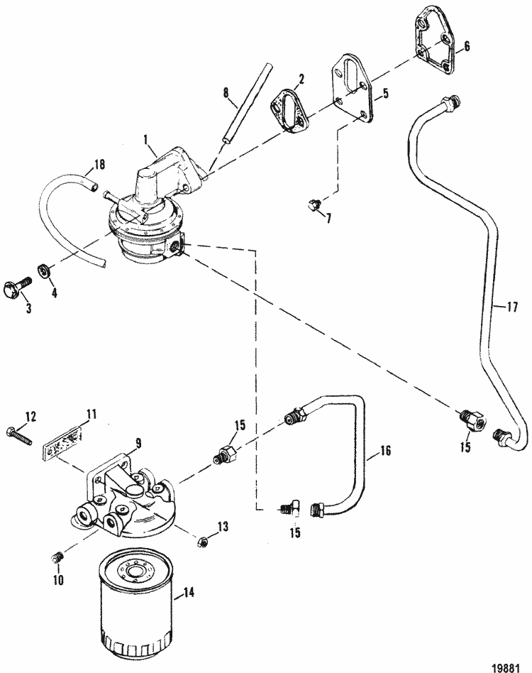 MerCruiser 5.7L MIE GM 350 V-8 1988-1993 Fuel Pump & Fuel ... 1984 ford f 250 wiring diagram 