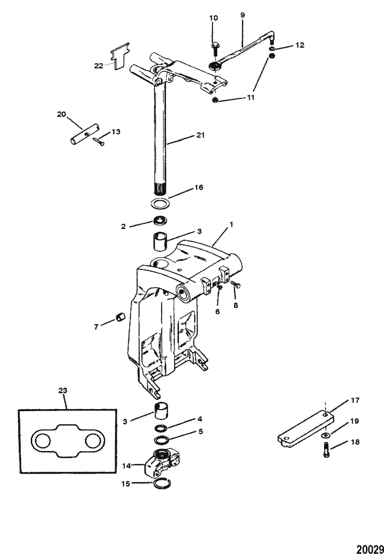 Force 120 Hp 1996 Swivel Bracket U0026 Steering Arm Parts