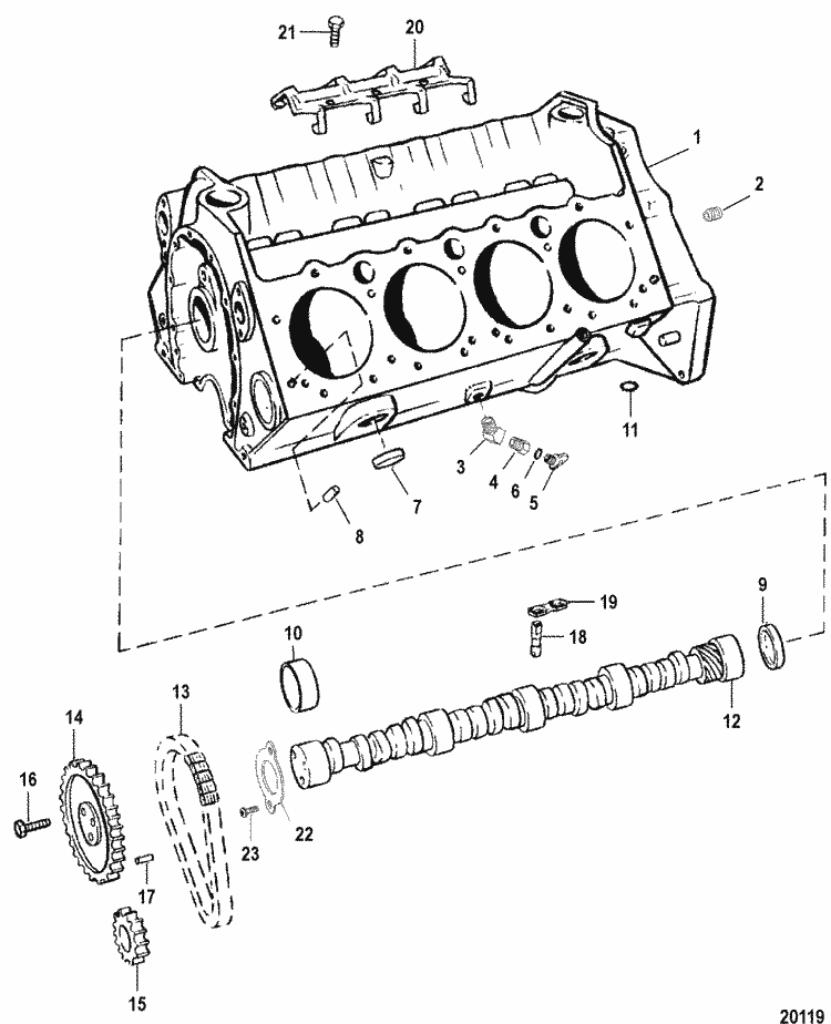 MerCruiser 454 Mag. MPI Horizon (Gen. VI) GM 454 V-8 ... mercruiser engine block diagrams 