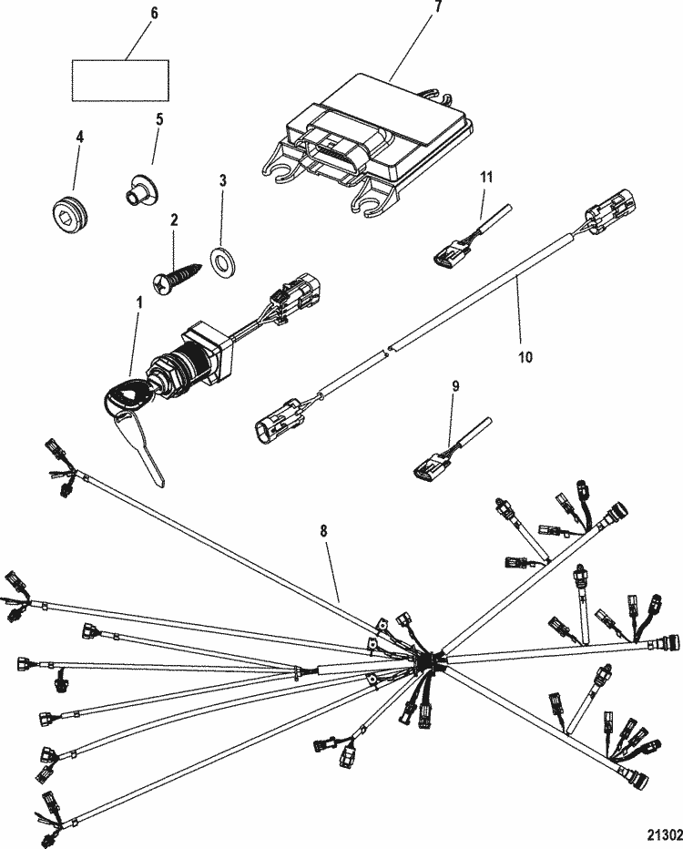 Mercury Marine Electrical Command Module Kit, Shadow Mode (Triple) Parts