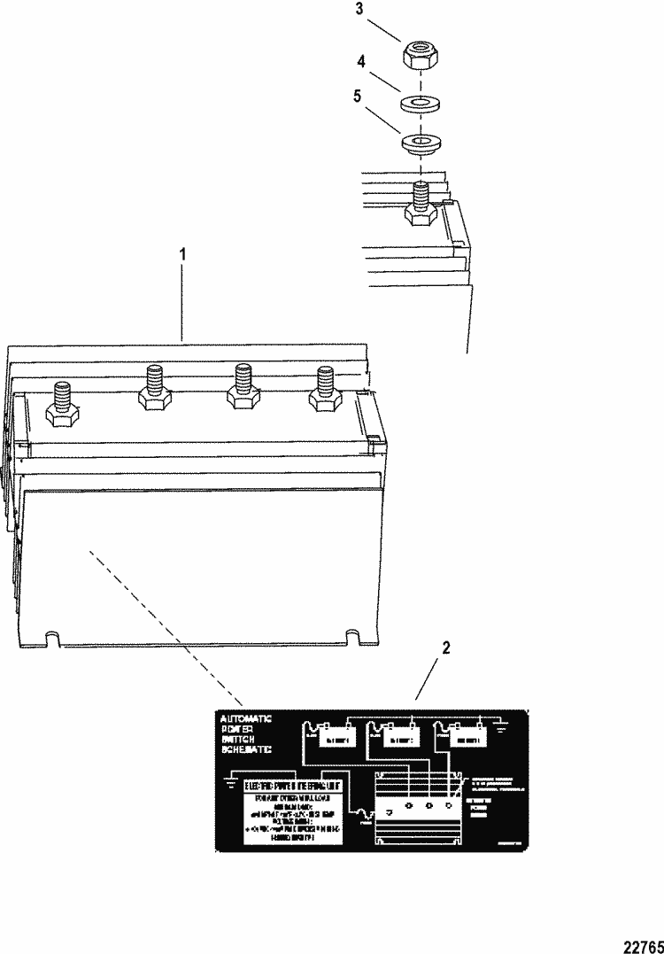 Mercury Marine Electrical Automatic Power Switch Assembly (895091K01