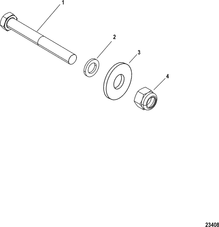 QUICKSILVER MERCURY MARINE OUTBOARD WASHER TRIM CYLINDER BOLT 12-28421 28421