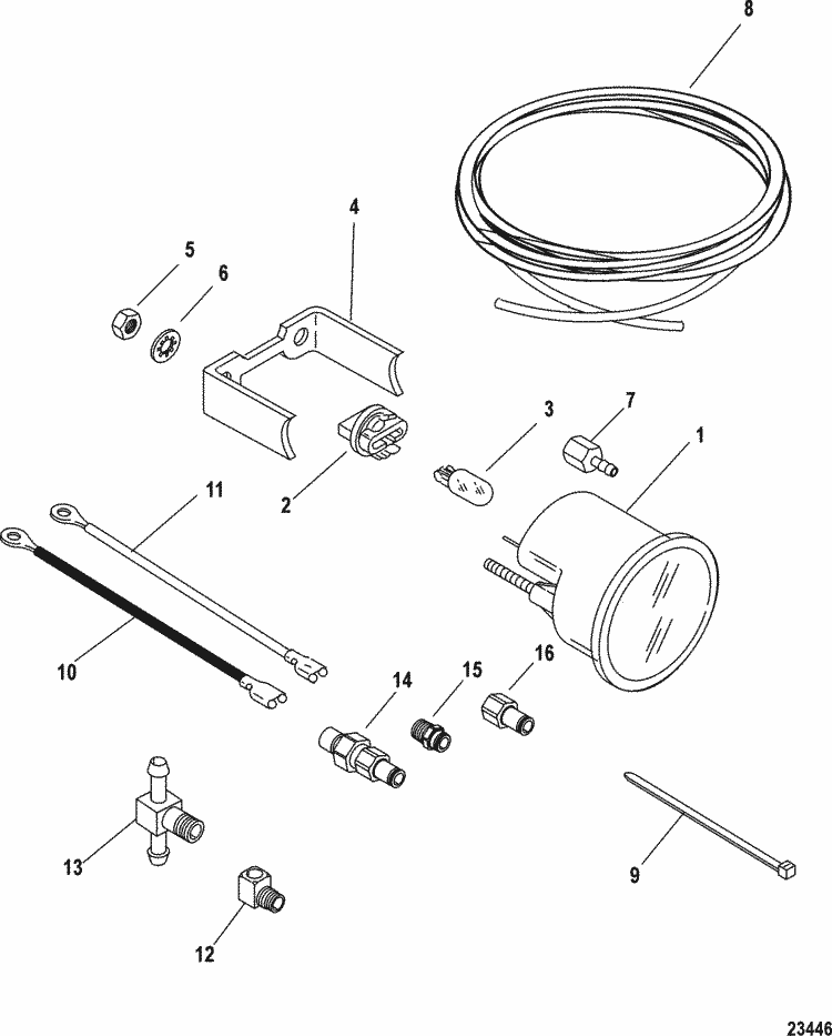 Mercury Marine Instruments Gauges & Components Gauge & Mounting