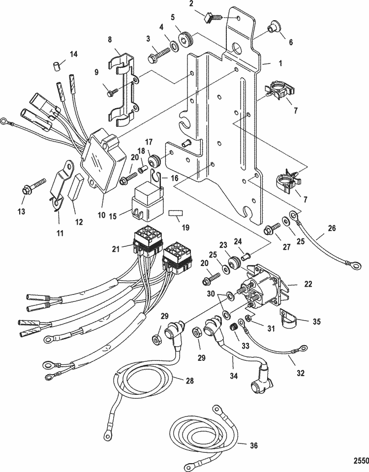 Mercury Marine XR-6 Solenoid Mounting Parts